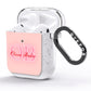 Pink Initials Personalised AirPods Glitter Case Side Image