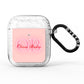 Pink Initials Personalised AirPods Glitter Case