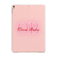 Pink Initials Personalised Apple iPad Gold Case