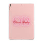 Pink Initials Personalised Apple iPad Rose Gold Case