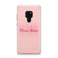 Pink Initials Personalised Huawei Mate 20 Phone Case