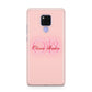 Pink Initials Personalised Huawei Mate 20X Phone Case