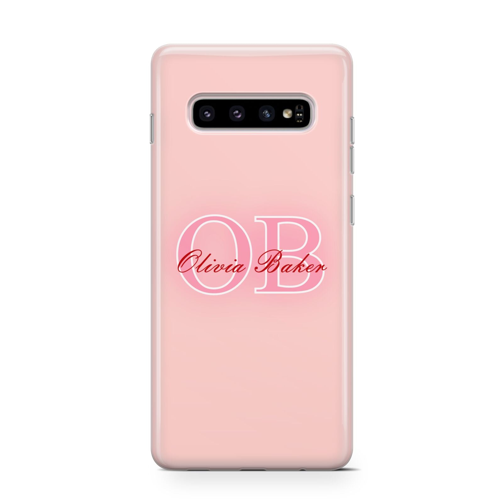 Pink Initials Personalised Protective Samsung Galaxy Case