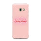 Pink Initials Personalised Samsung Galaxy A3 2017 Case on gold phone
