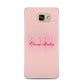 Pink Initials Personalised Samsung Galaxy A5 2016 Case on gold phone