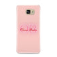 Pink Initials Personalised Samsung Galaxy A9 2016 Case on gold phone
