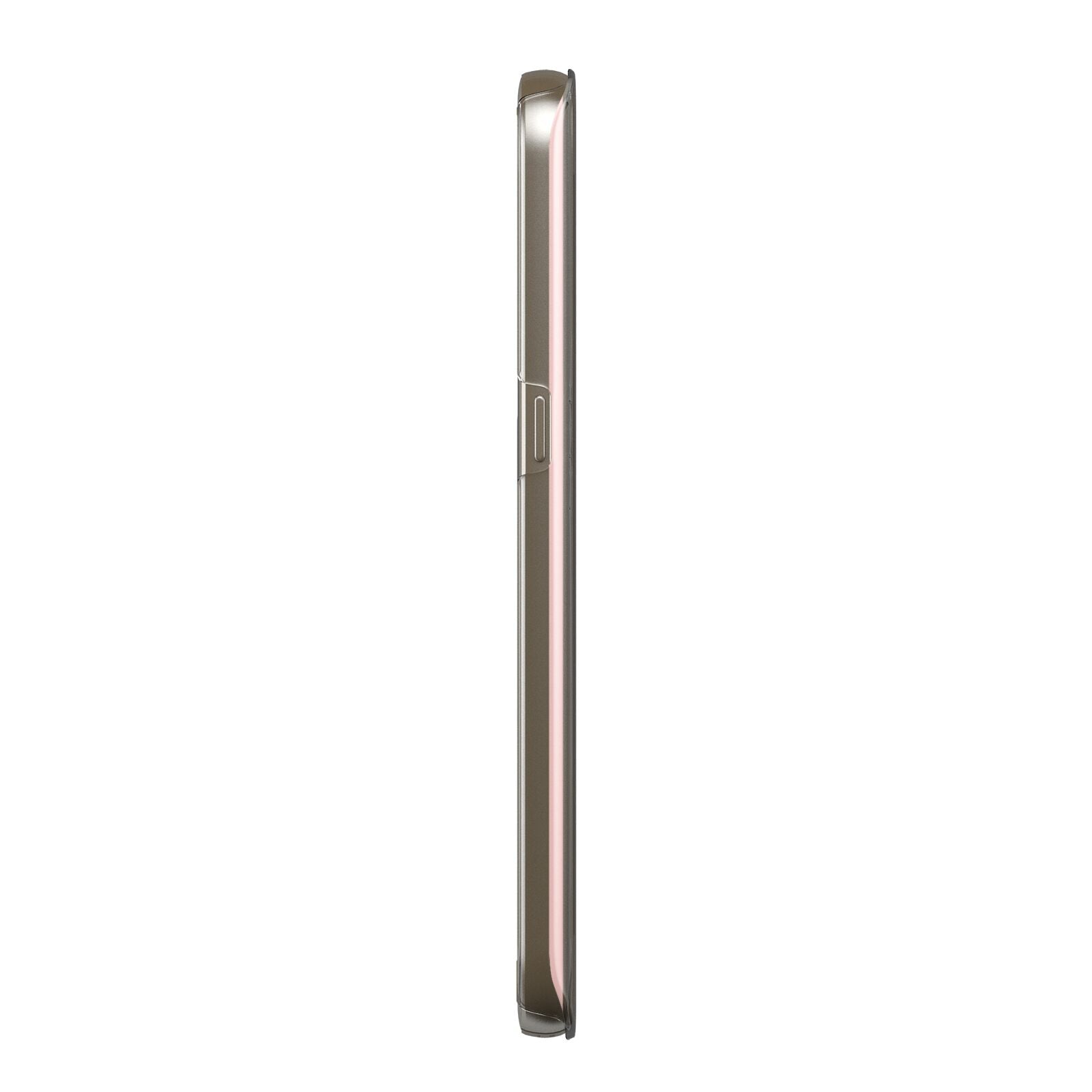 Pink Initials Personalised Samsung Galaxy Case Side View