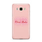 Pink Initials Personalised Samsung Galaxy J7 2016 Case on gold phone