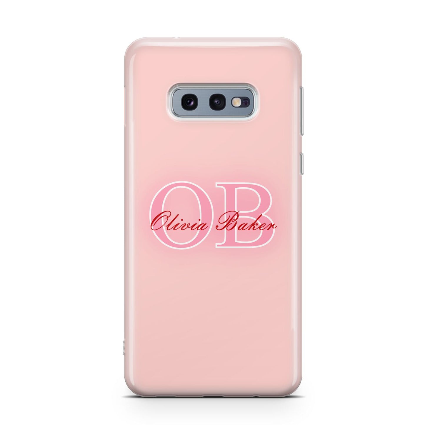 Pink Initials Personalised Samsung Galaxy S10E Case