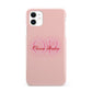 Pink Initials Personalised iPhone 11 3D Snap Case