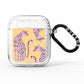 Pink Leopards AirPods Glitter Case