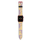Pink Leopards Apple Watch Strap with Red Hardware