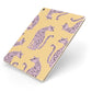 Pink Leopards Apple iPad Case on Gold iPad Side View