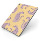 Pink Leopards Apple iPad Case on Grey iPad Side View