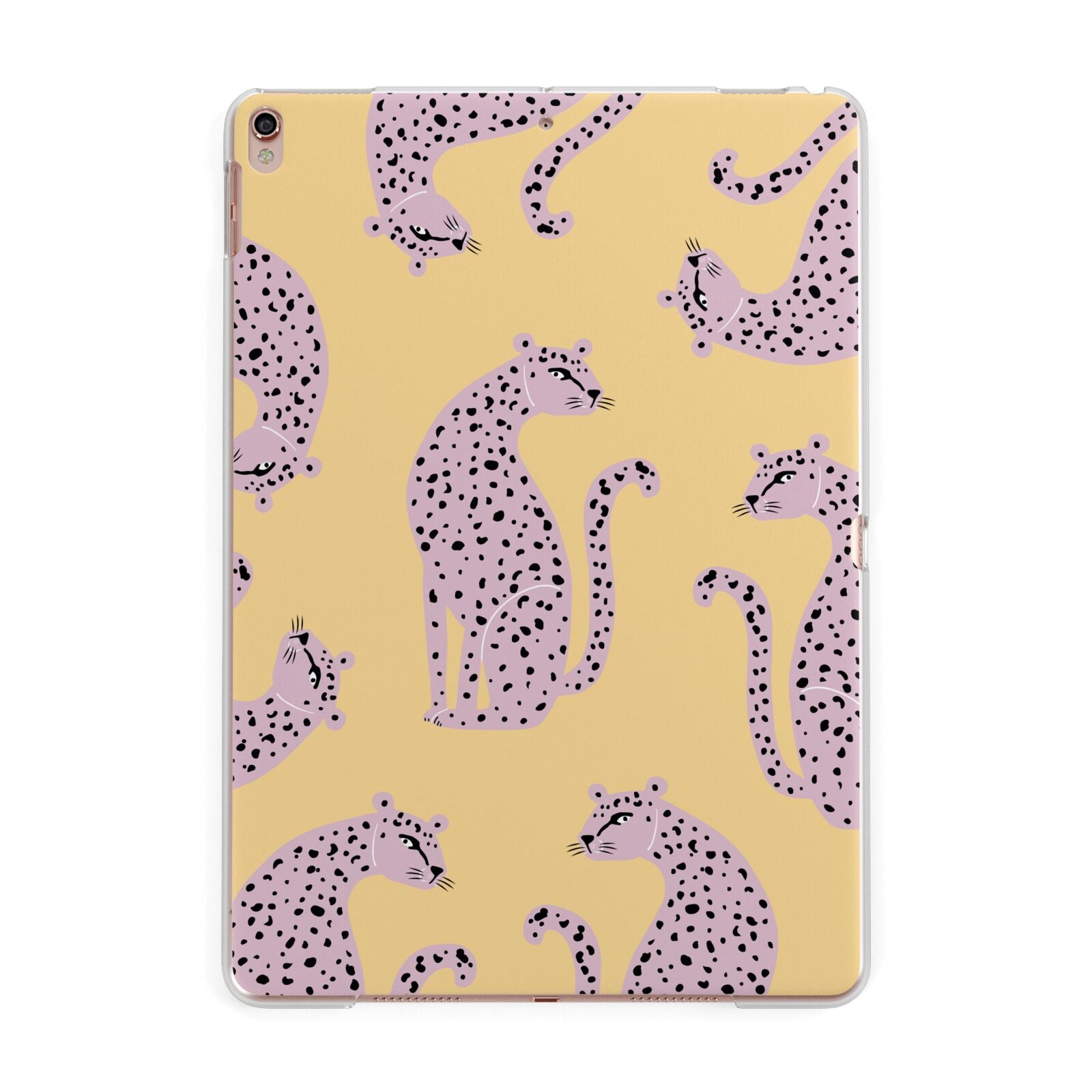 Pink Leopards Apple iPad Rose Gold Case