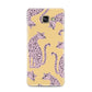 Pink Leopards Samsung Galaxy A3 2016 Case on gold phone