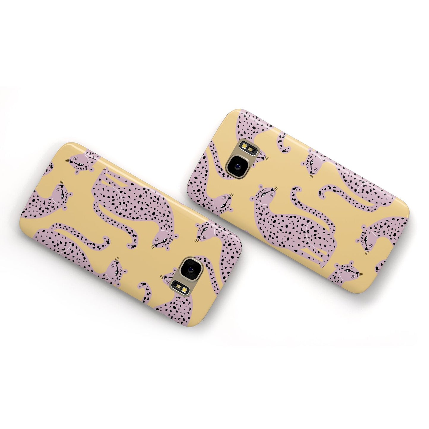 Pink Leopards Samsung Galaxy Case Flat Overview