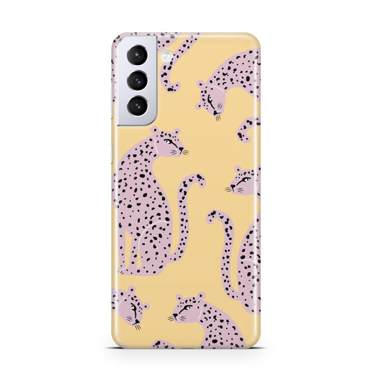 Pink Leopards Samsung S21 Plus Phone Case