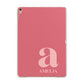Pink Letter with Name Apple iPad Gold Case