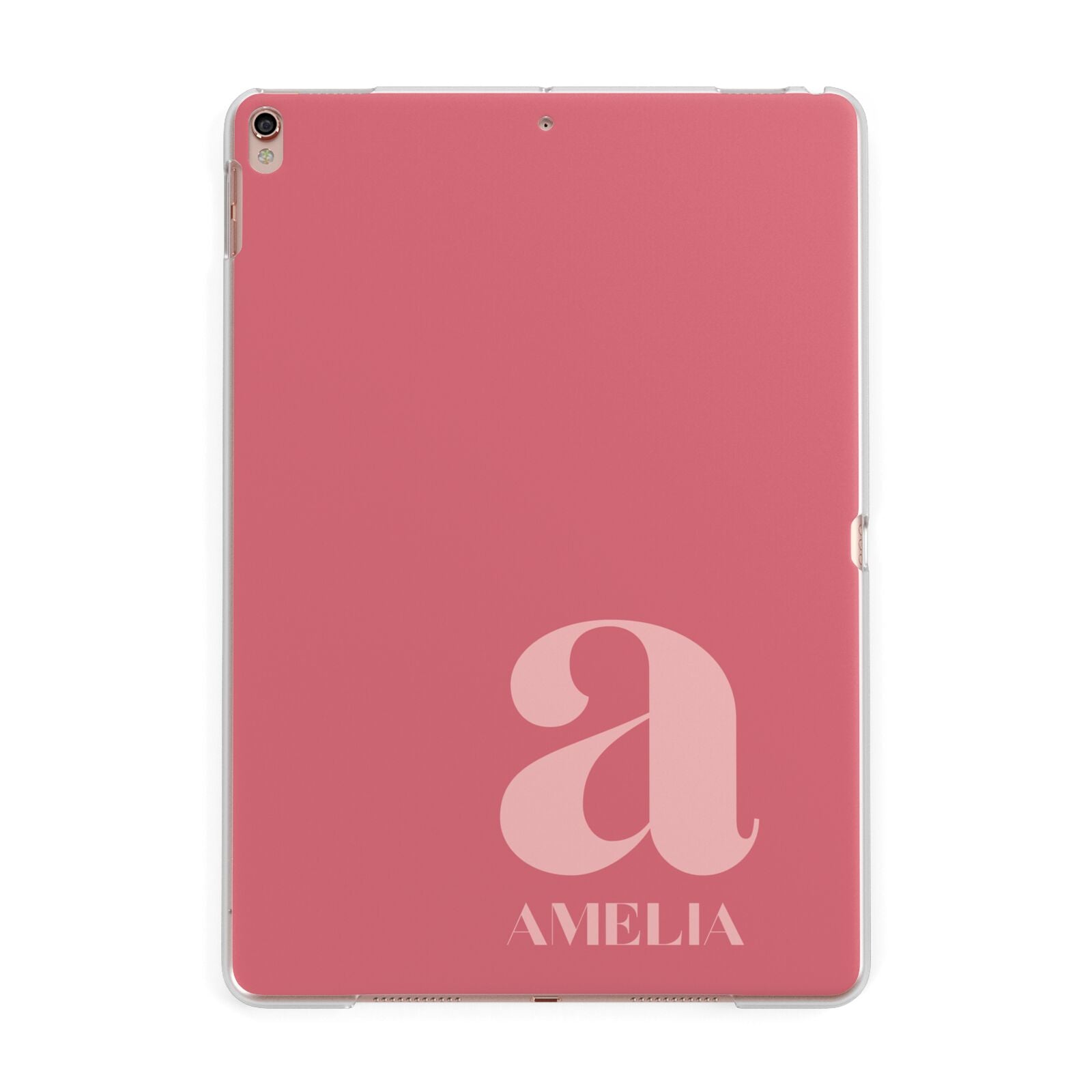 Pink Letter with Name Apple iPad Rose Gold Case