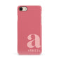 Pink Letter with Name Apple iPhone 7 8 3D Snap Case
