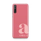Pink Letter with Name Huawei Enjoy 10s Phone Case