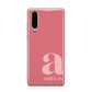 Pink Letter with Name Huawei P30 Phone Case