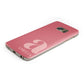 Pink Letter with Name Samsung Galaxy Case Bottom Cutout