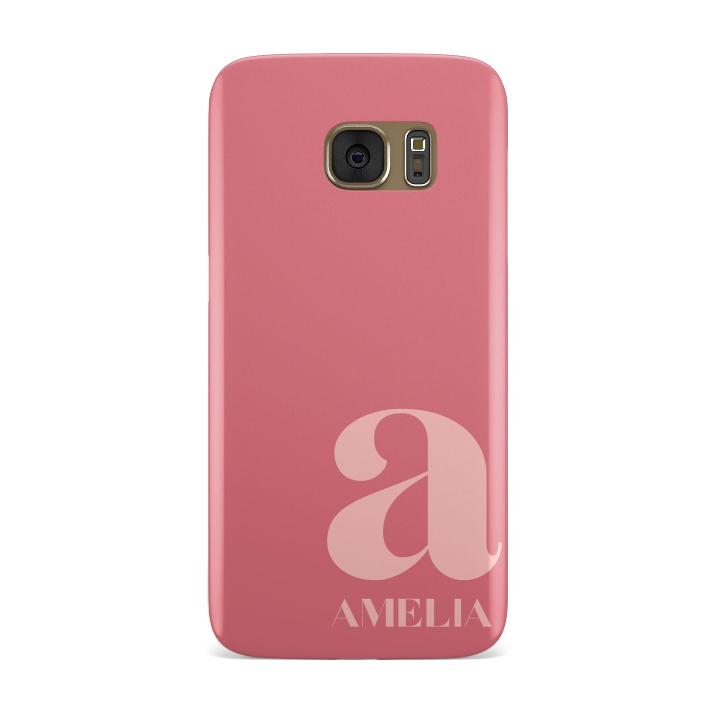 Pink Letter with Name Samsung Galaxy Case