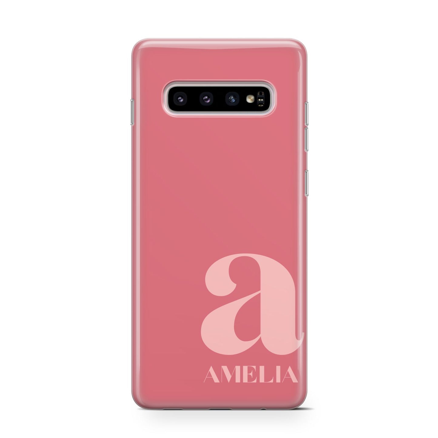 Pink Letter with Name Samsung Galaxy S10 Case