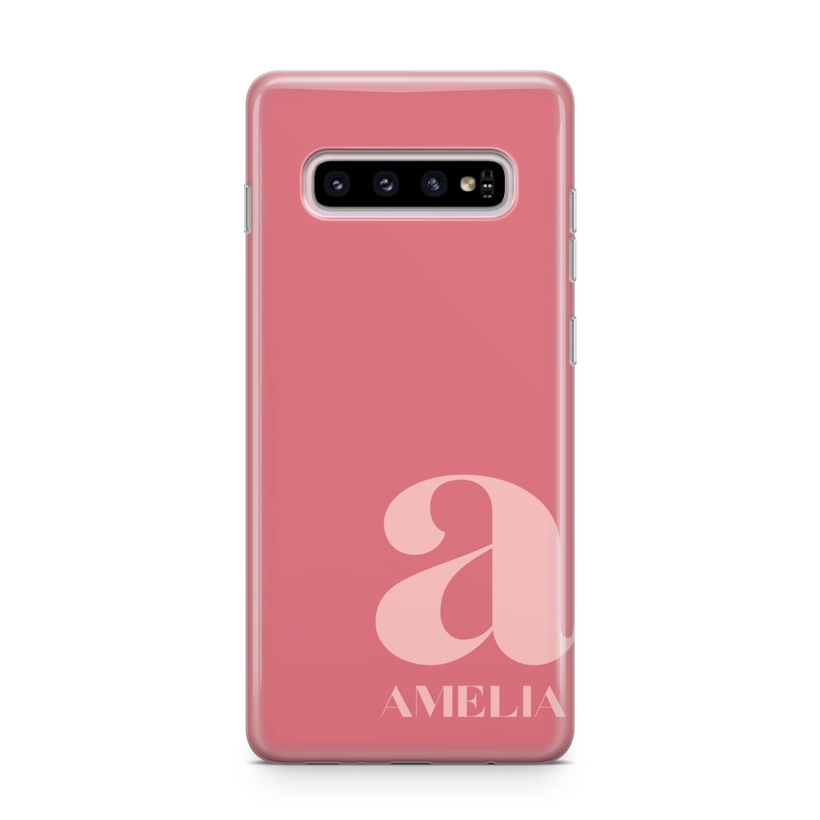 Pink Letter with Name Samsung Galaxy S10 Plus Case