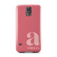 Pink Letter with Name Samsung Galaxy S5 Case