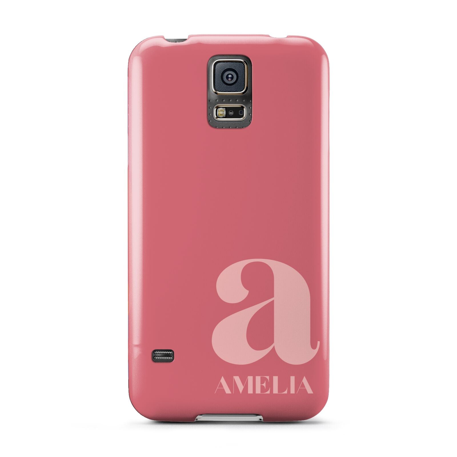 Pink Letter with Name Samsung Galaxy S5 Case