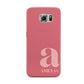 Pink Letter with Name Samsung Galaxy S6 Case