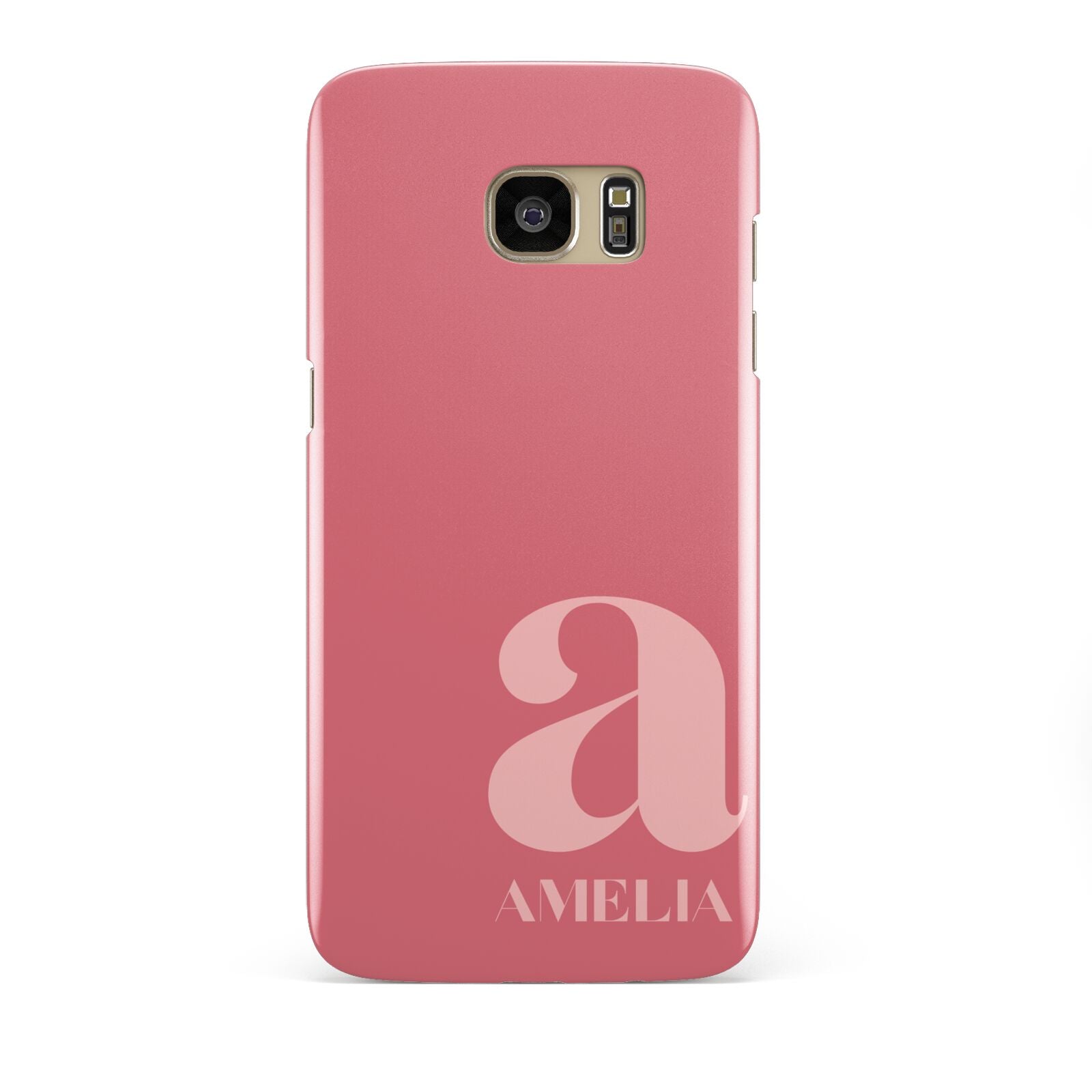 Pink Letter with Name Samsung Galaxy S7 Edge Case