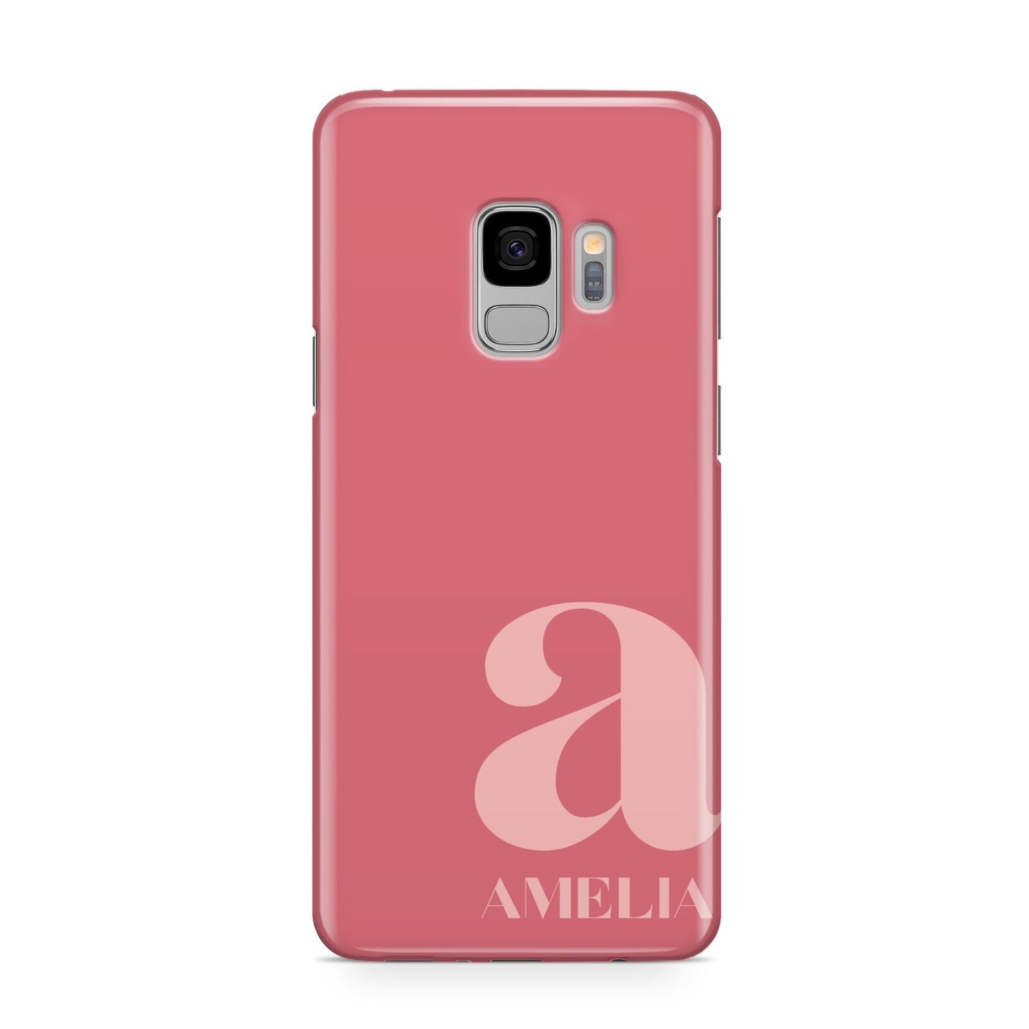 Pink Letter with Name Samsung Galaxy S9 Case
