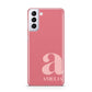 Pink Letter with Name Samsung S21 Plus Phone Case
