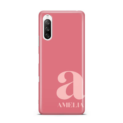 Pink Letter with Name Sony Xperia 10 III Case