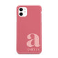 Pink Letter with Name iPhone 11 3D Tough Case