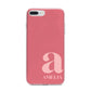 Pink Letter with Name iPhone 7 Plus Bumper Case on Silver iPhone