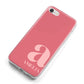 Pink Letter with Name iPhone 8 Bumper Case on Silver iPhone Alternative Image