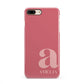 Pink Letter with Name iPhone 8 Plus 3D Snap Case on Gold Phone