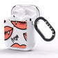 Pink Lips with Fangs Personalised AirPods Clear Case Side Image