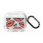 Pink Lips with Fangs Personalised AirPods Glitter Case 3rd Gen