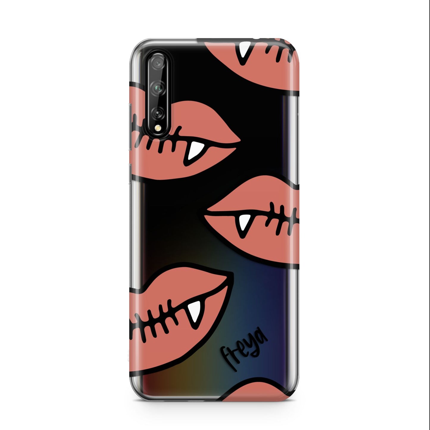 Pink Lips with Fangs Personalised Huawei Enjoy 10s Phone Case