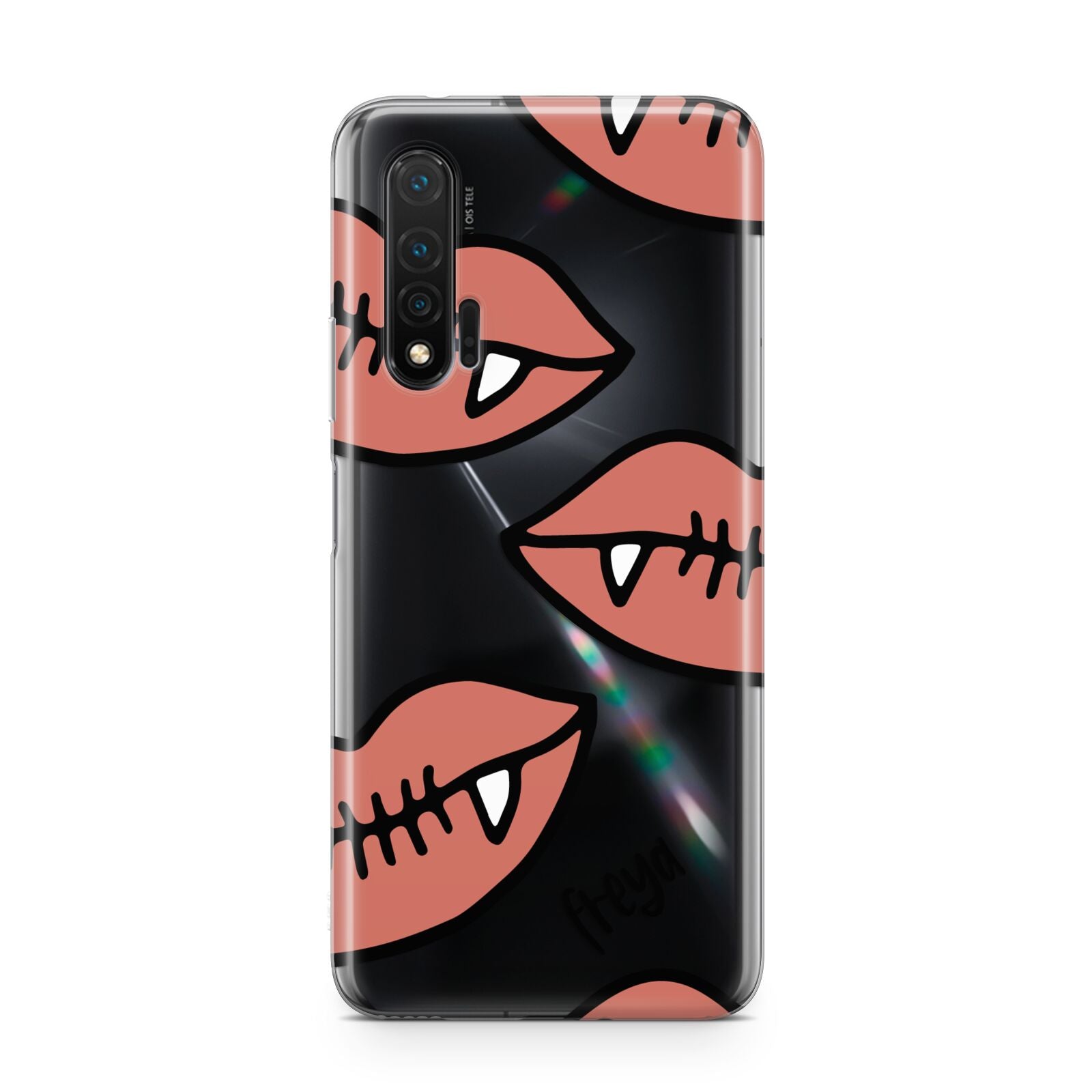 Pink Lips with Fangs Personalised Huawei Nova 6 Phone Case