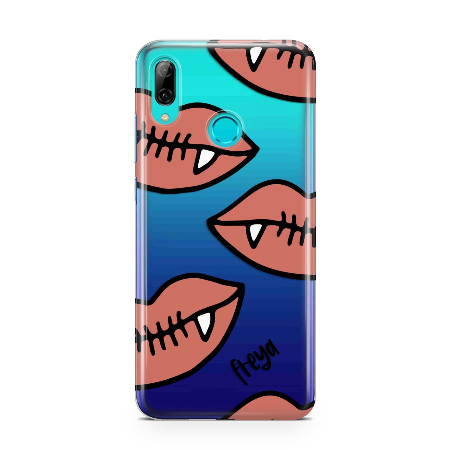 Pink Lips with Fangs Personalised Huawei P Smart 2019 Case