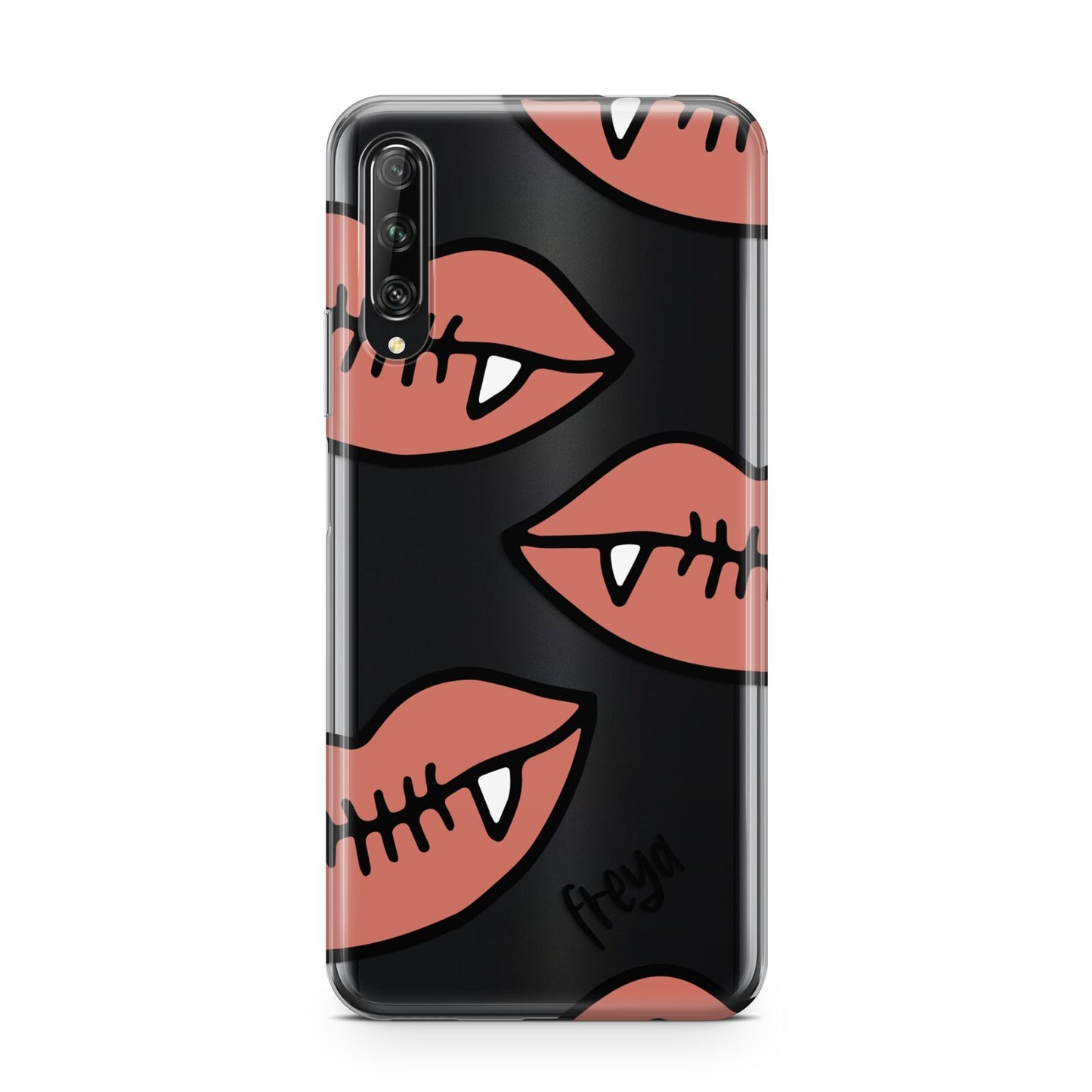 Pink Lips with Fangs Personalised Huawei P Smart Pro 2019