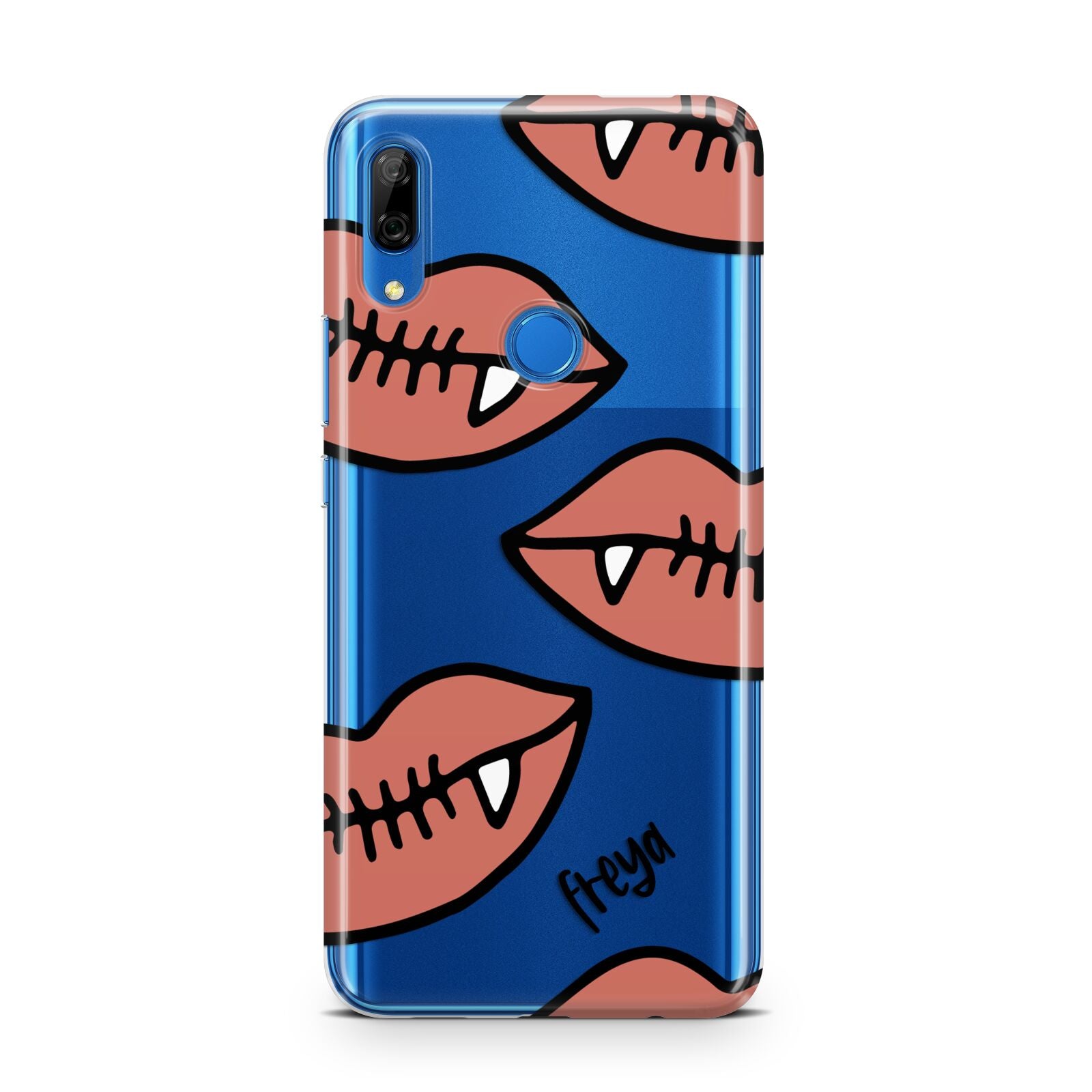 Pink Lips with Fangs Personalised Huawei P Smart Z