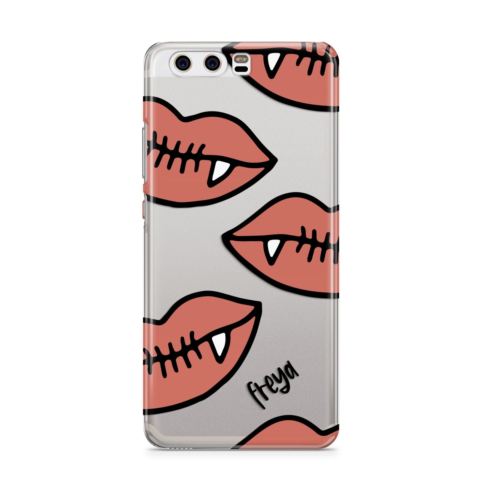 Pink Lips with Fangs Personalised Huawei P10 Phone Case